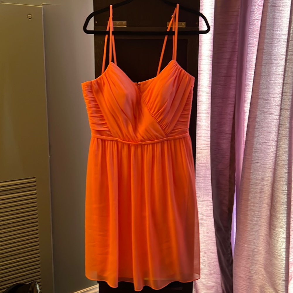 David’s Bridal Mini Spaghetti Strap Dress